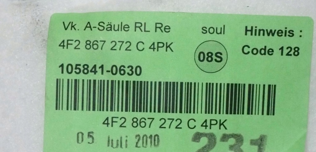 фото №11, Молдинг порог 4pk 4f2867272c rhd audi rs6 a6 c6