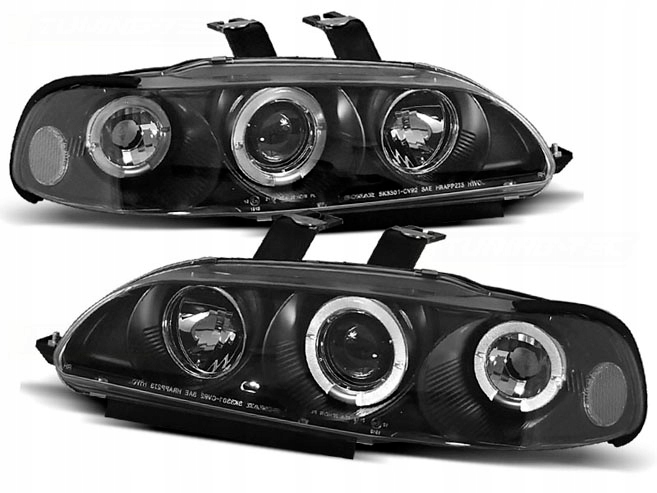 фото №1, Лампы honda civic v 92-95r 2 3d кольца led black