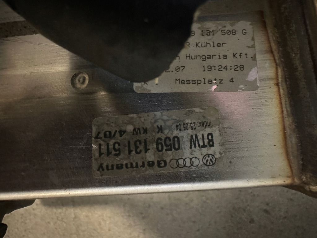 фото №2, Радиатор egr клапан egr 059131508g 059131511