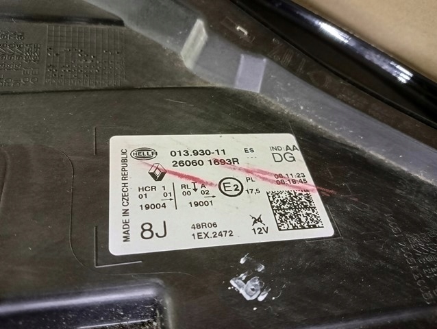 фото №4, Лампа левая левый full led renault captur ii 2 19-