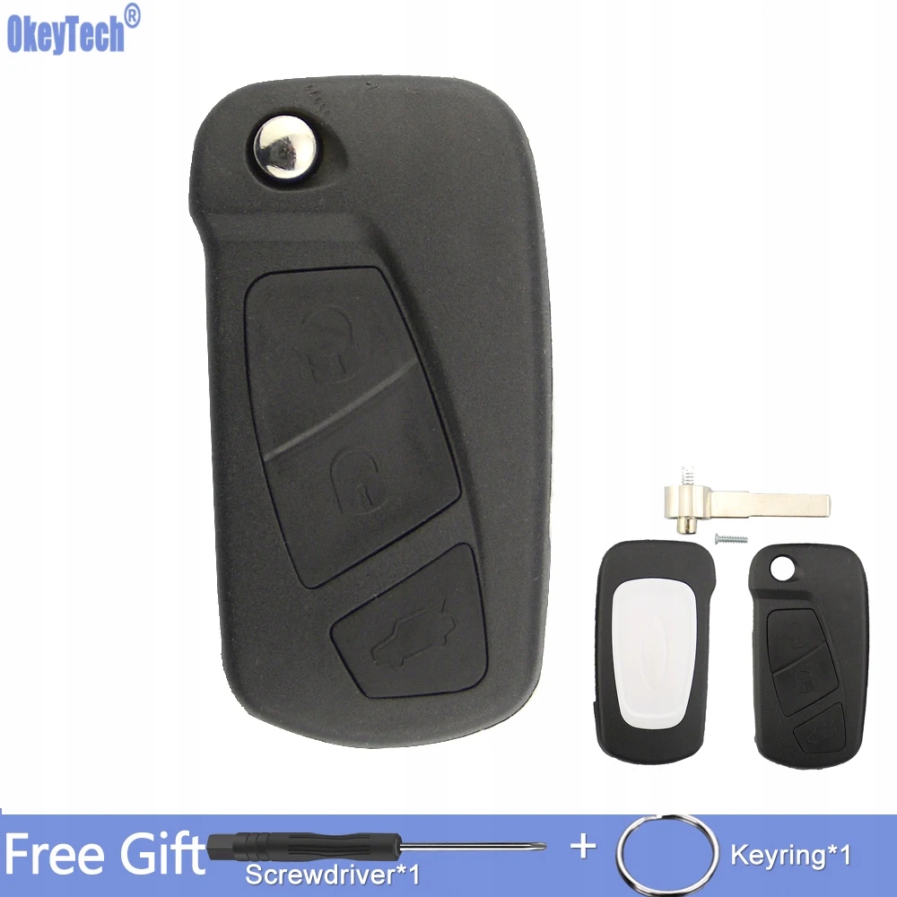 фото №1, 3 buttons replacement flip remote key shell case for ford ka mk2 fol 26346
