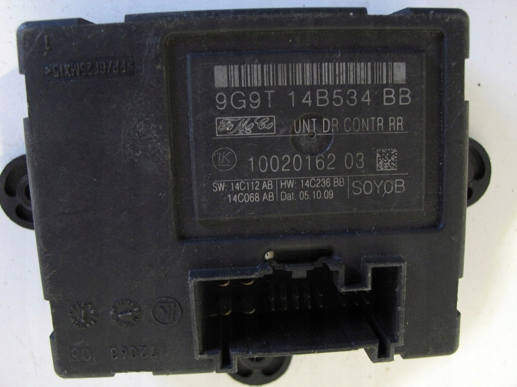 фото №4, Модуль блок управления дверь ford mondeo mk4 9g9t14b534bb