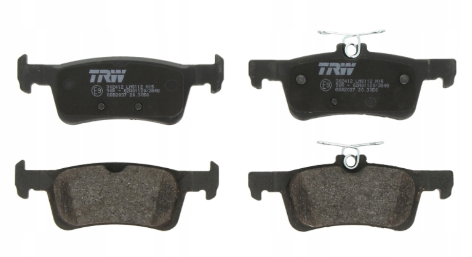 фото №1, Тормозные колодки тормозные peugeot 308 ii 2013 - задняя комплект trw