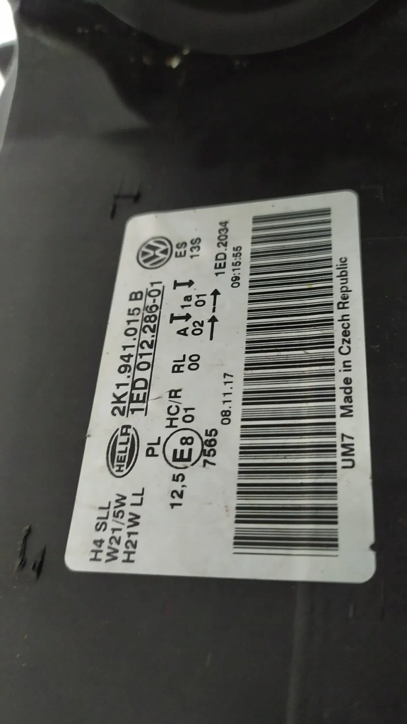 фото №9, Лампа перед передняя левая vwcaddy