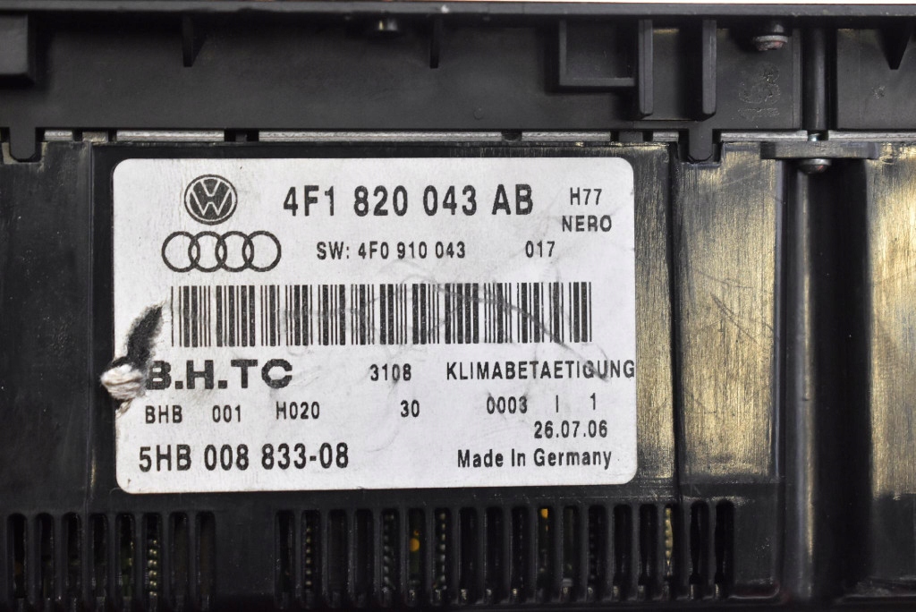 фото №12, Панель керування обдув кондиціонер 4f1820043ab audi a6 c6 04-08