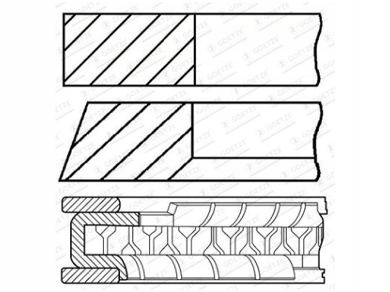 фото №2, Кольца поршневые renault modus grand modus 1.1 logan ii 1.1 wind 1.1