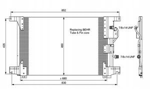 фото №1, Радіатор кондиціонера mercedes actros mp1 mp2 mp3