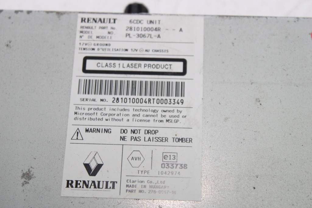 фото №5, Радио renault megane scenic iii 281010004r