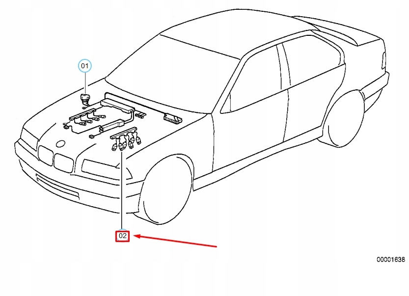 Bmw 3 e36 жгут электрическая катушки зажигания 12511740762 1740762 oem Киев