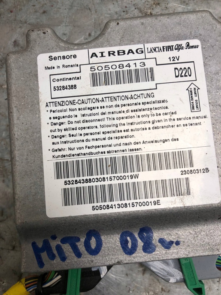 Модуль датчик подушка безпеки alfa romeo mito 53284388 Доставка