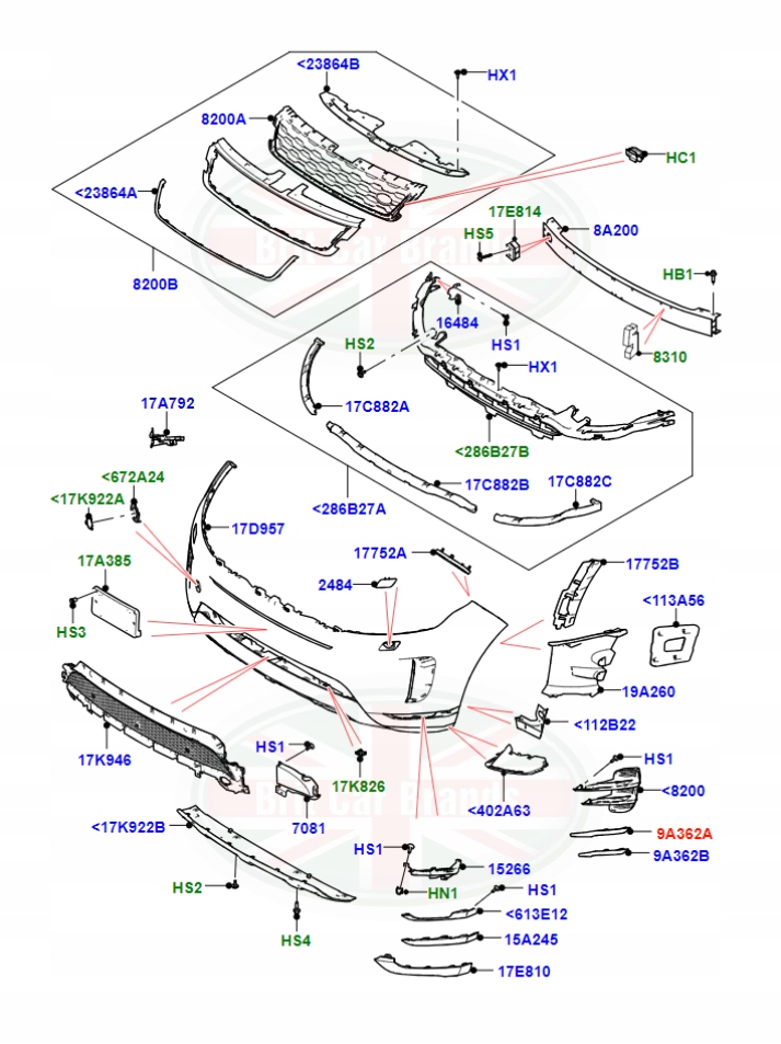 фото №3, Вкладка бампера ліва верхній land rover range rover evoque 2 l551 lr137684