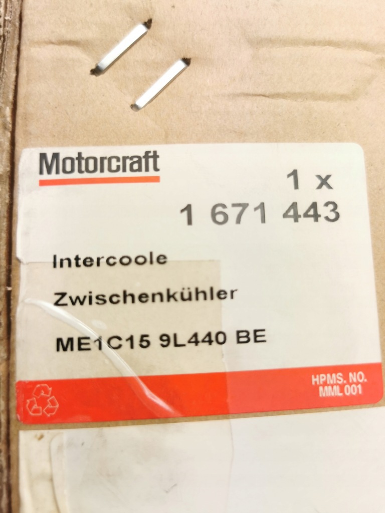 Купить Интеркулер - радиатор воздуха ford transit mk5 оригинальный номер 1671443