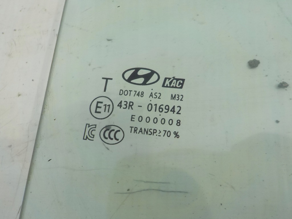 фото №6, Hyundai kona 2017- стекло дверь правый задняя задняя eu