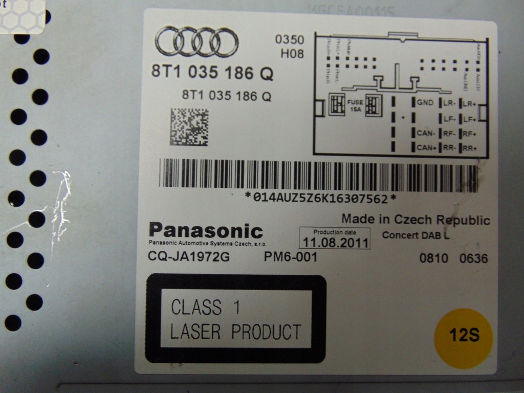 фото №15, Радио заводской audi a5 concert 8t1035186q