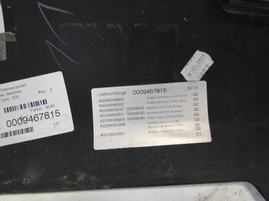 фото №14, Mercedes s klasa w222 222 бампер задний 63 amg pts