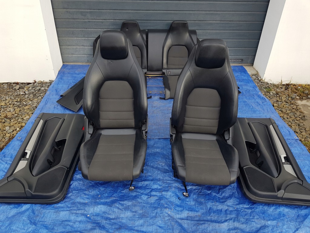 фото №1, Mercedes w207 c207 coupe сидіння заднє сидіння обшивки комплект напівшкіра