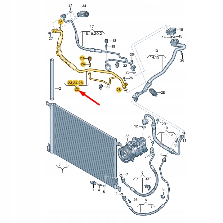 фото №5, Audi q7 4m хладагент line lhd 4m1816740n