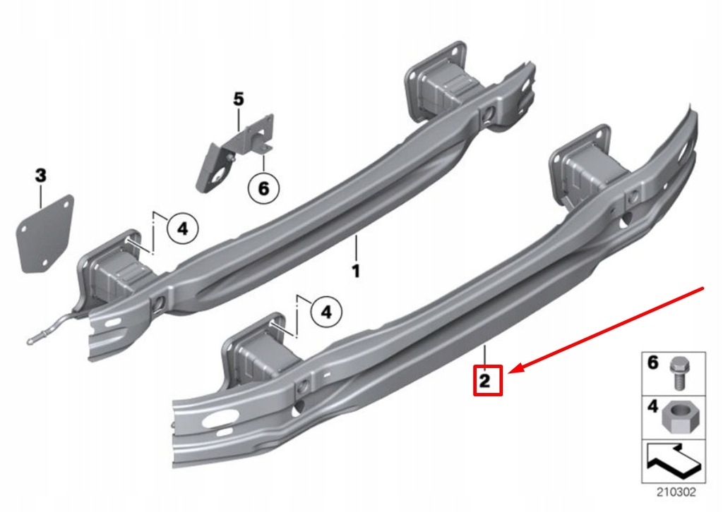 фото №7, Bmw x1 e84 rear бампер усилитель bar 2990173 51212990173