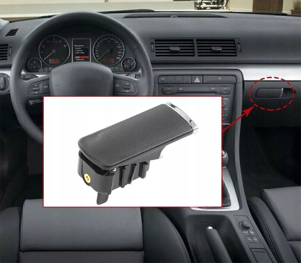 фото №7, Кронштейн бардачка bez відкривання do audi a4 8e b6 b7 00-08 чорний