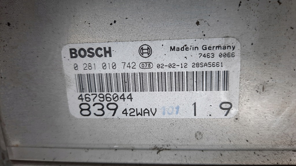 фото №4, Бортовой компьютер двигателя lancia lybra 02r 1.9jtd 46796044