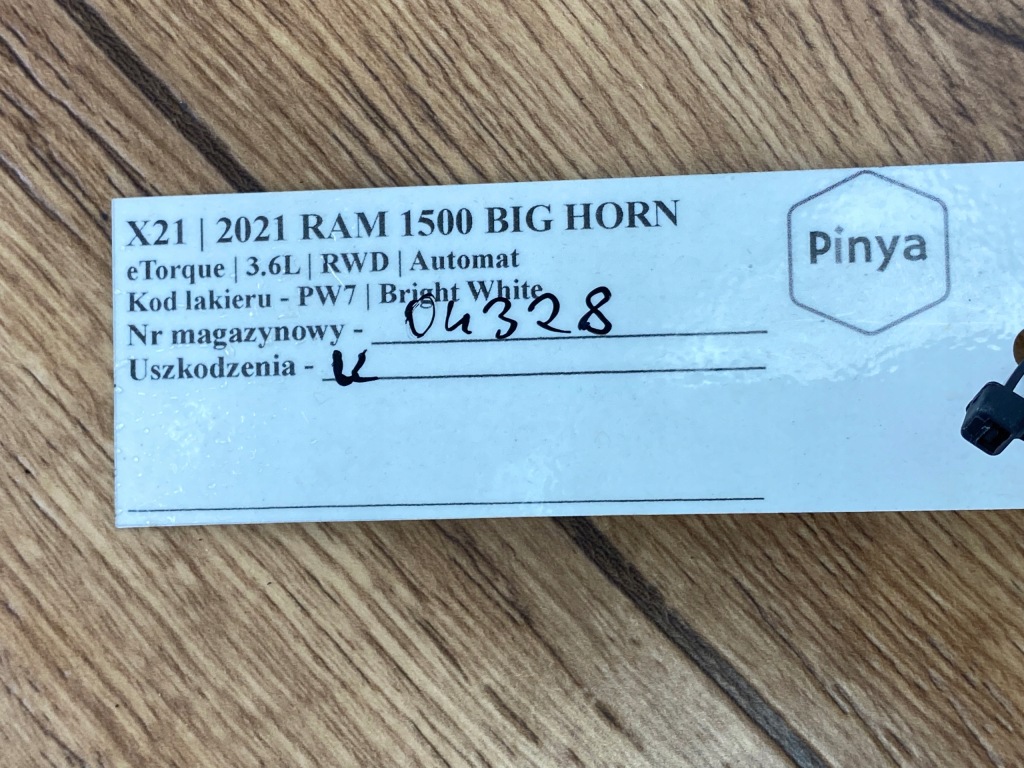 Патрубок радіаторний 3.6 dodge ram 1500 2019+ usa Зі Шроту