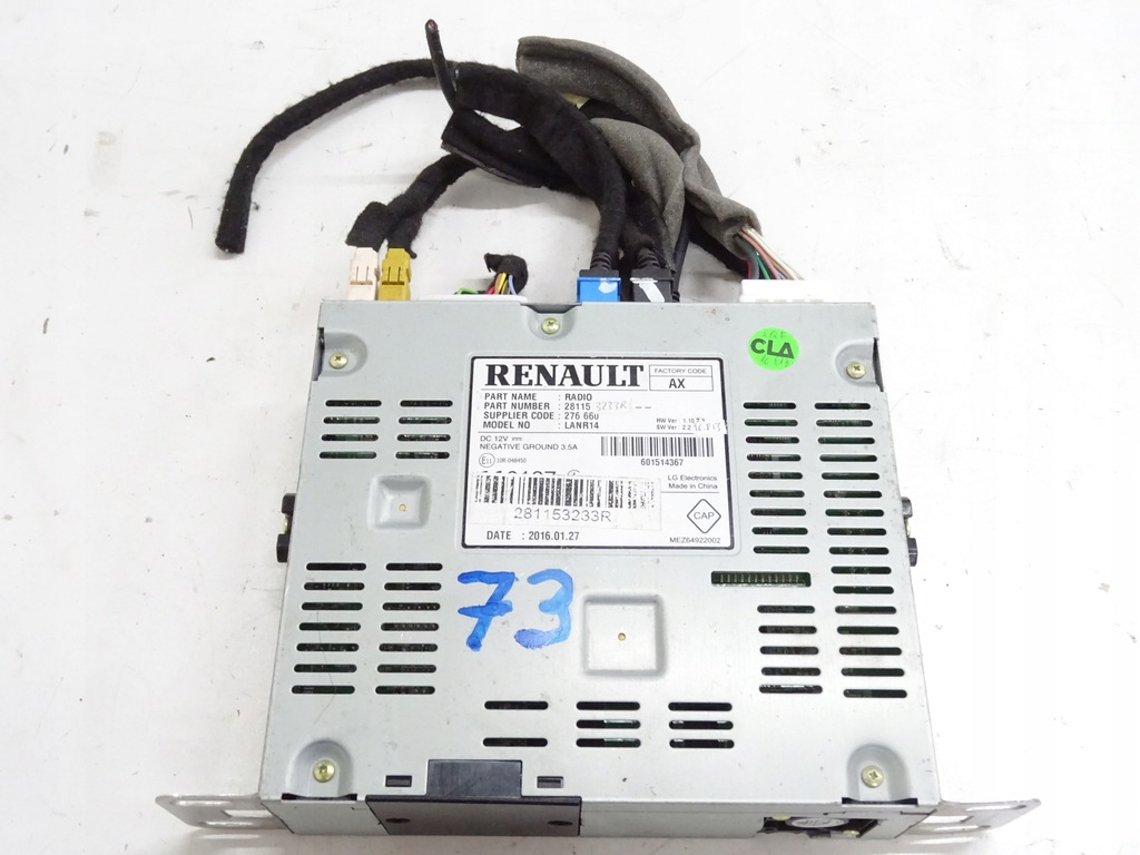 фото №1, Renault megane iv радиопроигрыватель
