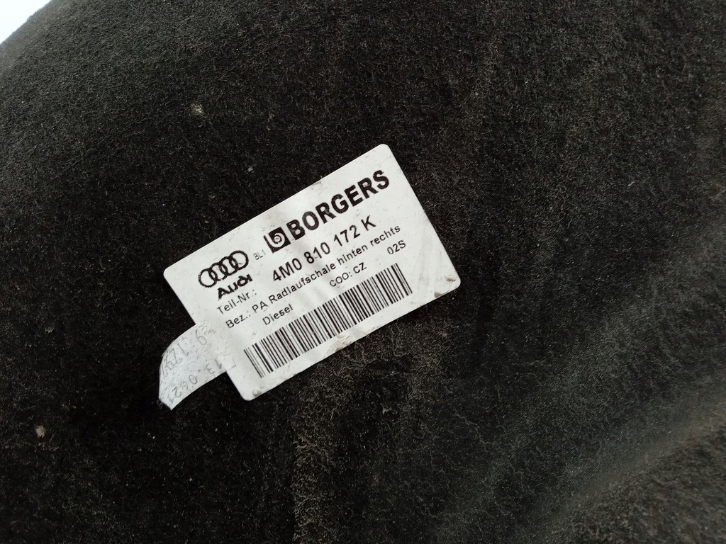 фото №6, Audi q7 ii 4m подкрылок задняя правое задние 4m0810172k