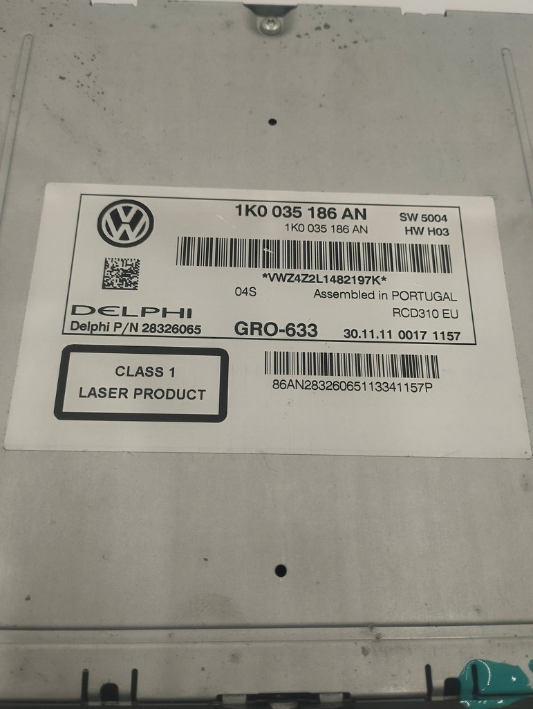 фото №9, Volkswagen passat b7 панель радио / радиопроигрыватель cd/dvd/gps 1k0035186an