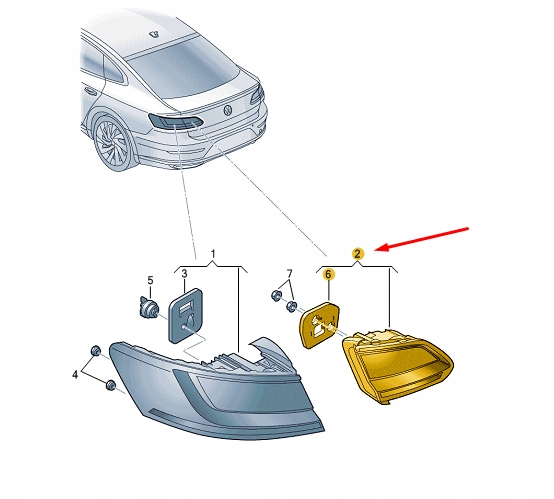 Vw arteon правый  внутренняя фара задняя led lhd 3g8945308af оригинальная Цена
