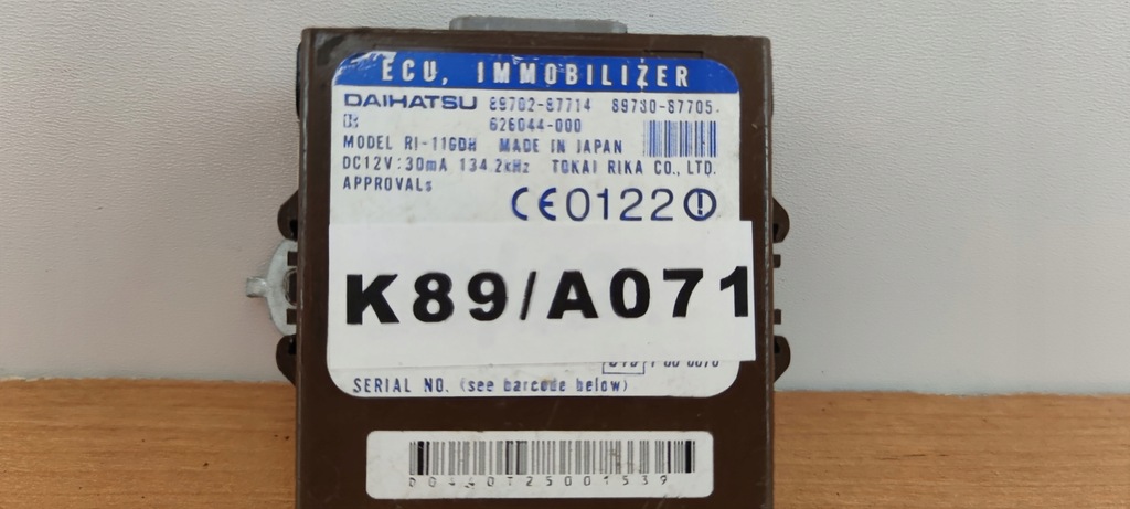 фото №6, Daihatsu gran move иммобилайзер 1.6 бензин модуль