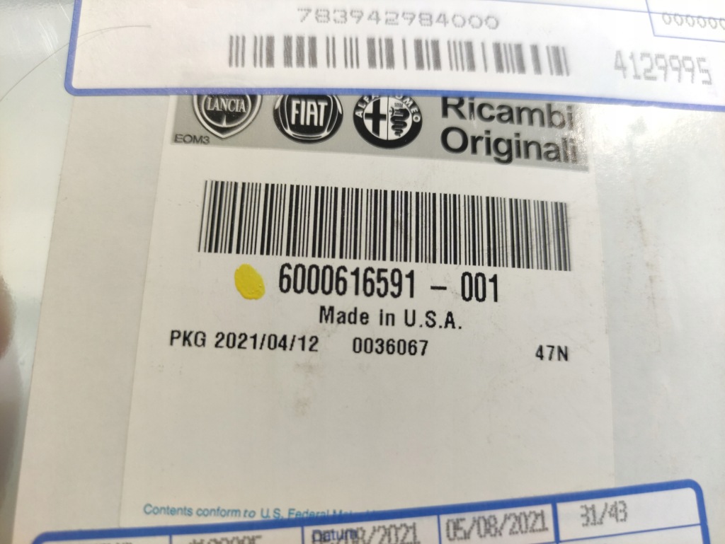 Fiat alfa romeo кольцо уплотнительный вала коленчатого 6000616591 в Украине