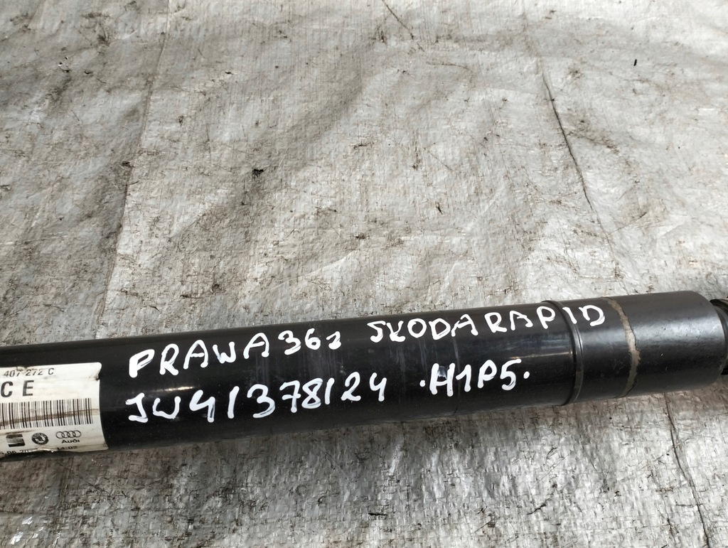 фото №4, Привідний вал правий перед skoda rapid 1.4d 36z 2015r 6c0407272c