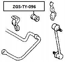фото №2, Резиновый элемент тяга стабилизатора задняя d16 lexus rx 300 330