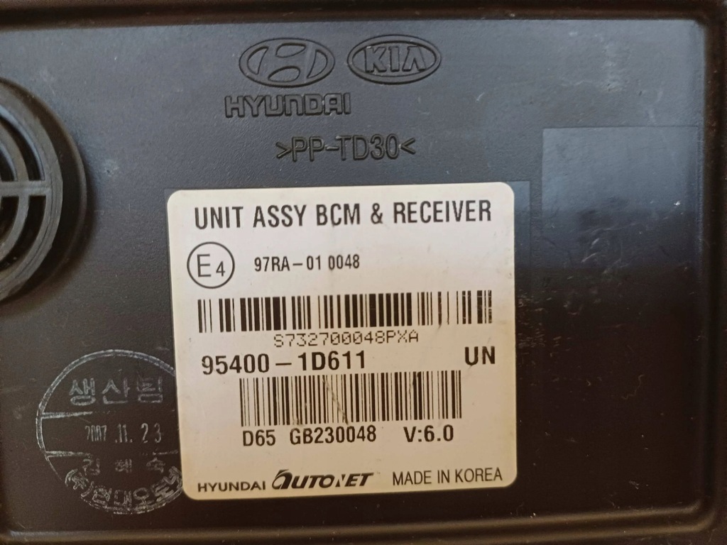 фото №6, Модуль блок керування комфорту kia carens iii 95400-1d611 nr422
