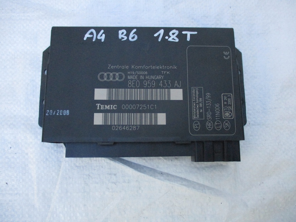 фото №1, Audi a4 b6 модуль комфорта 8e0959433aj