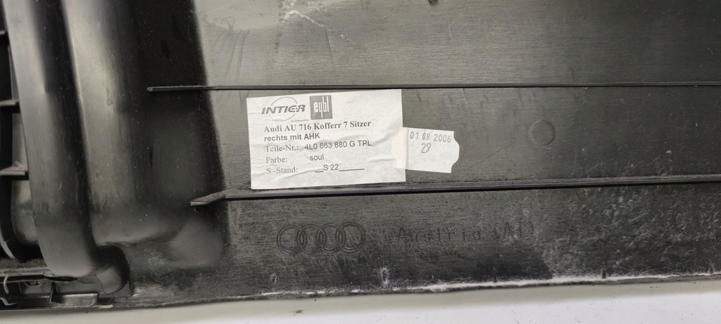 фото №6, Обшивка багажника правый audi q7 4l 4l0863880g