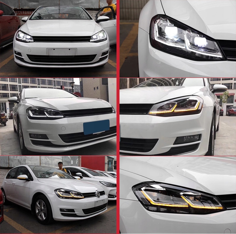 фото №14, Полный набор фары led do vw golf 7 mk7 2013-2017 противотуманная фара na фара led