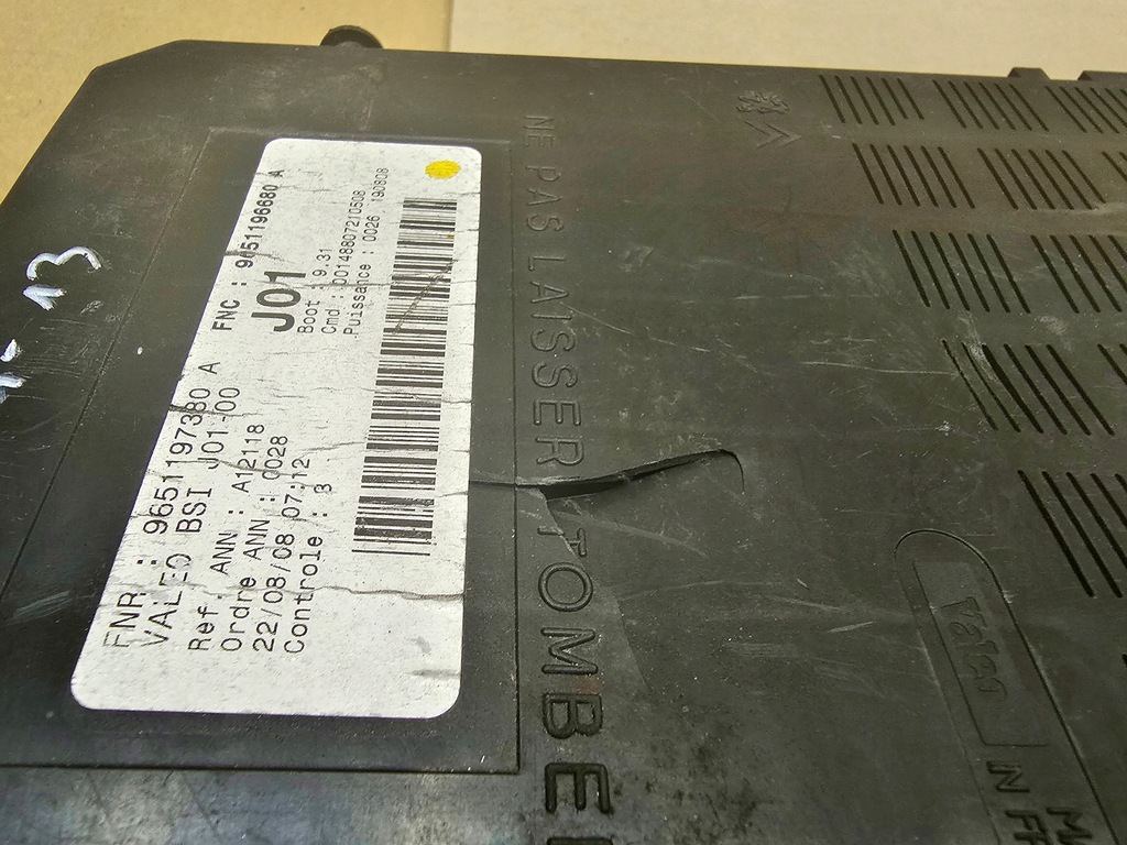 фото №13, Peugeot 307 модуль коробка bsi 9651197380a