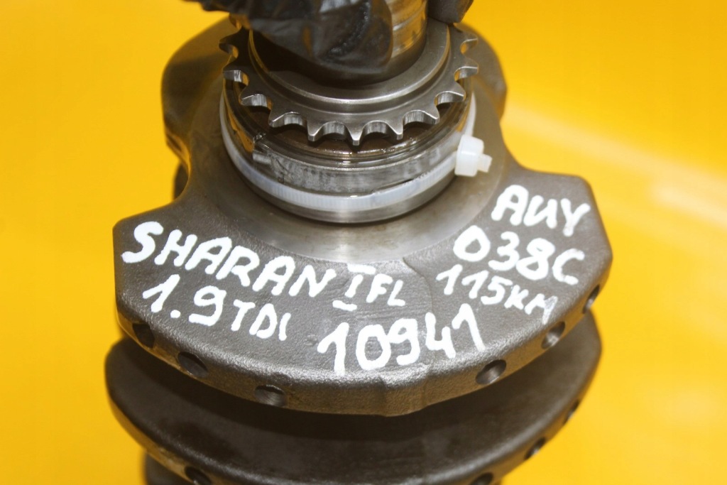 Wał колінчастий з вкладишами vw sharan passat b5 audi fl 1.9 tdi auy 115 km 038c Зі Шроту