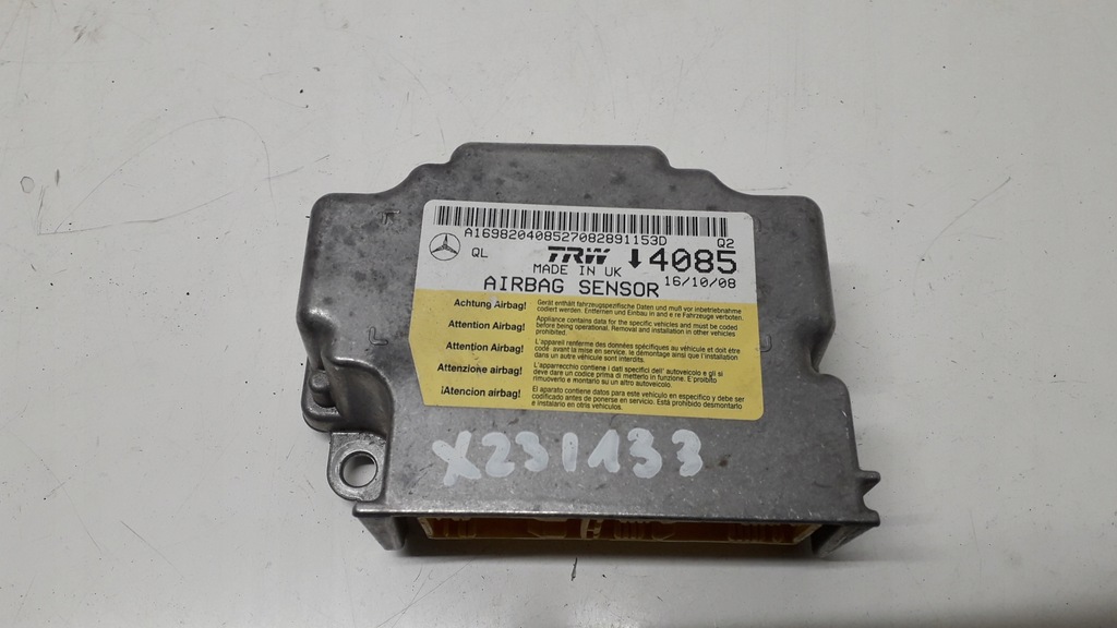 фото №1, Mercedes модуль датчик подушка безопасности a1698200408