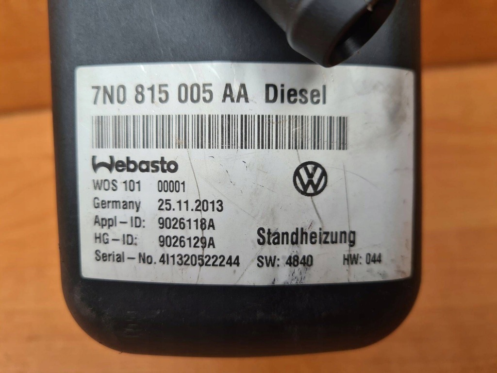 фото №11, Webasto 7n0815005aa vw sharan alhambra vevo дизель