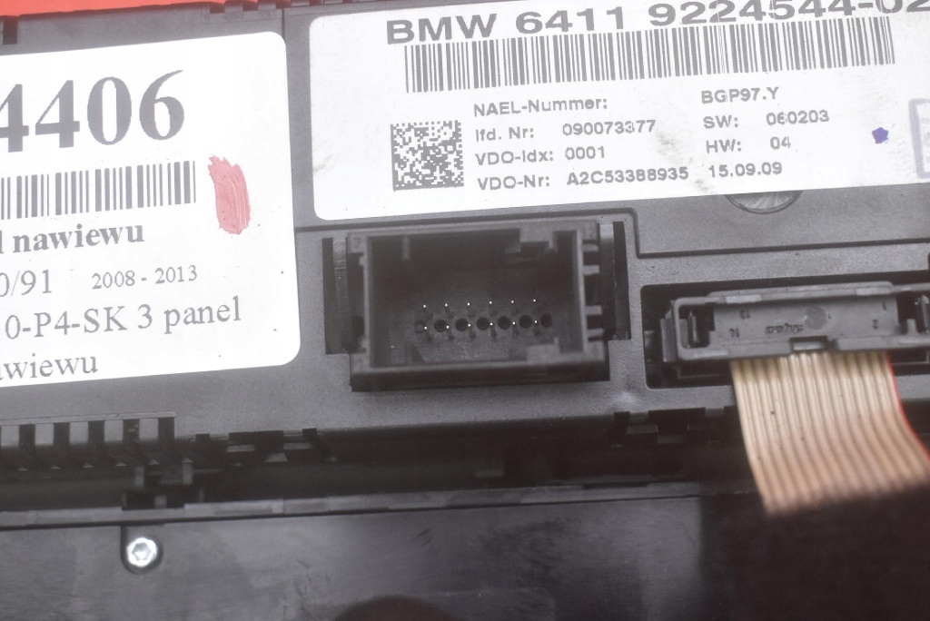 фото №9, Панель управление обдув кондиционер 9224544 bmw e90 e91 08-13