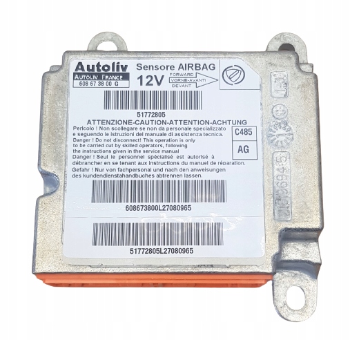 фото №1, Fiat doblo блок управления подушка безопасности 51772805 оригинал