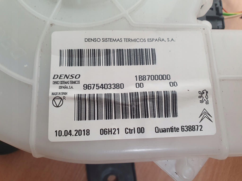 фото №9, Вентилятор воздуходувка citroen c4 picasso ii spacetourer 9675403380