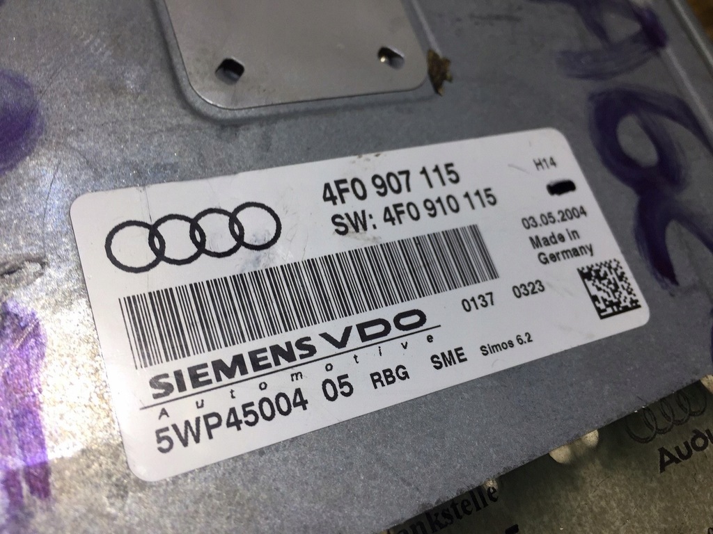 фото №8, Audi a6 c6 бортовий комп'ютер блок керування двигуна 4f0910115