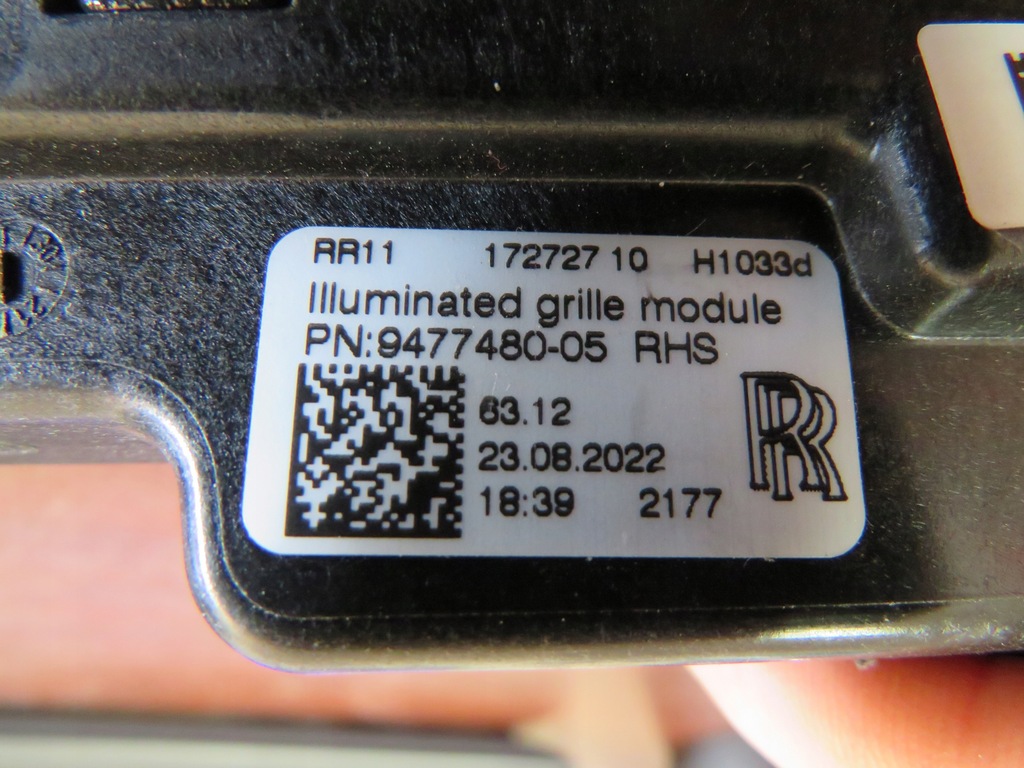 фото №3, Led підсвітка решітка 9477480 rolls royce