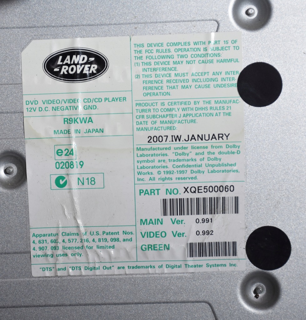 Чейнджер считыватель dvd модуль bluetooth land rover discovery 3 3 xqe500060 Оригинал