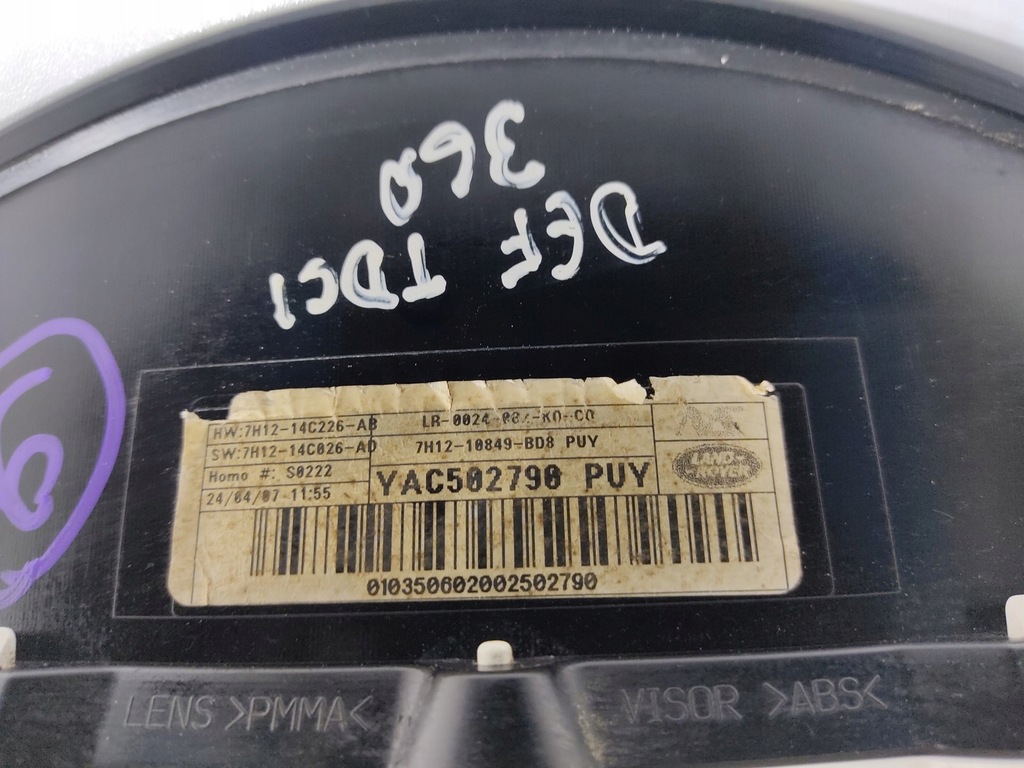 фото №10, Лічильник land rover defender 2.2 2.4 tdci 7h12-10849-bd yac502790 2007-2014