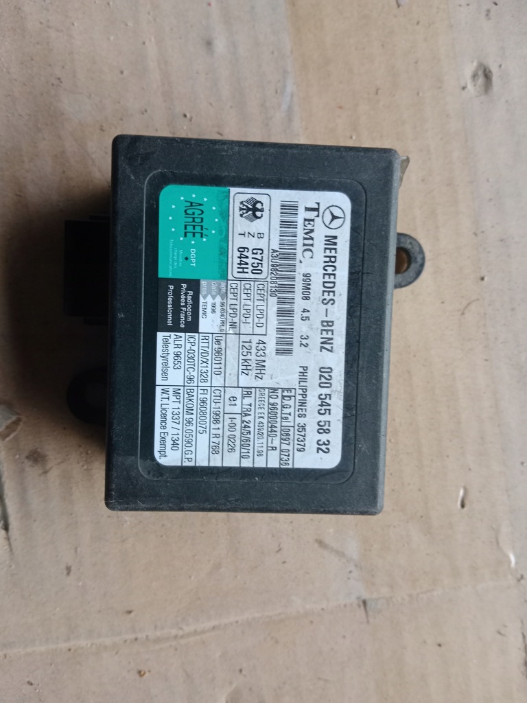 фото №1, Модуль блок управления иммобилайзер mercedes 0205455832