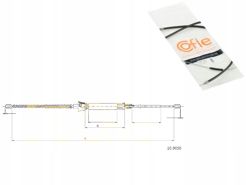 фото №1, Трос тормоза ручного skoda roomster 06- cofle